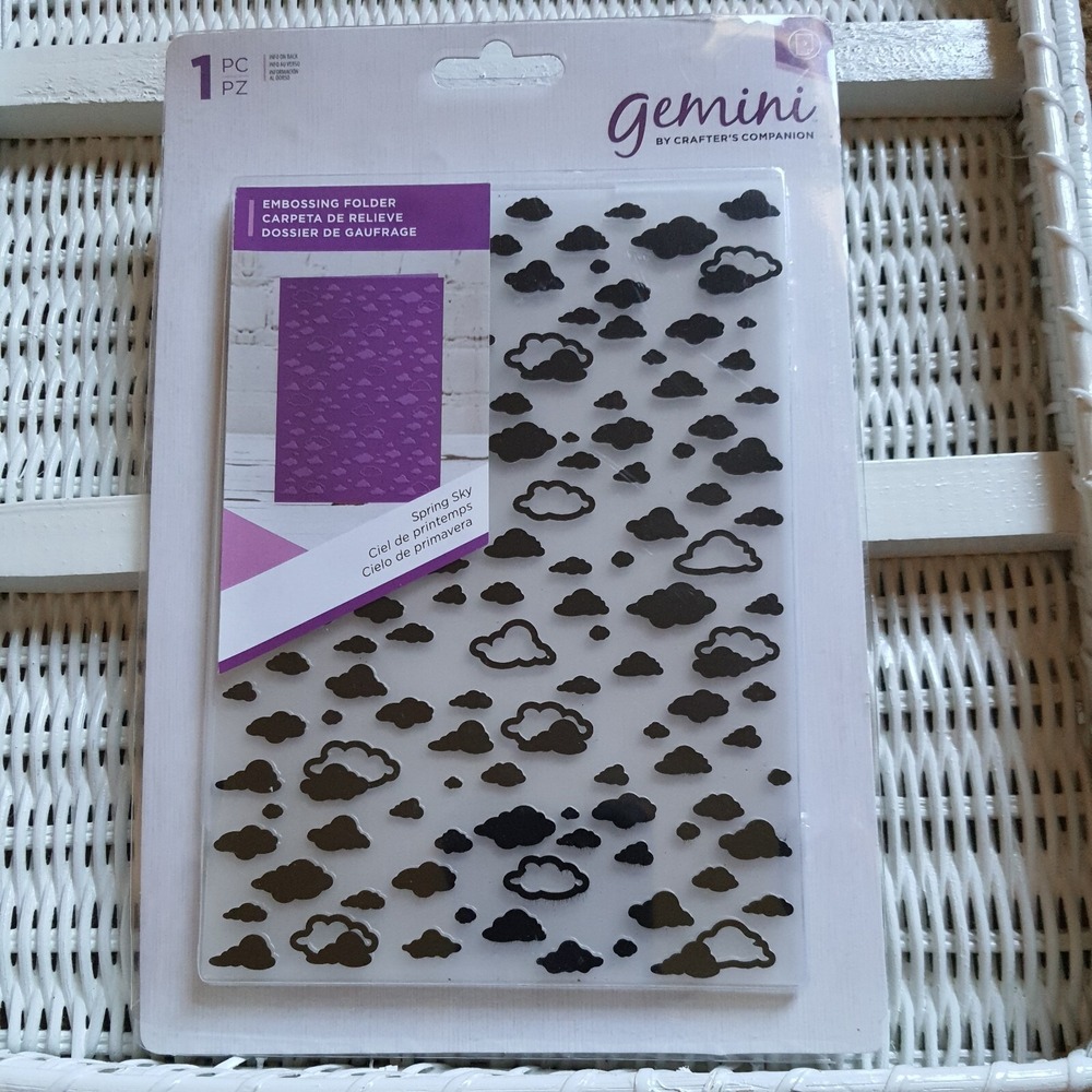 Gemini 1pc Embossing Folder "Spring Sky" 5x7" Clouds Design GEM-EF5-SSKY Craft